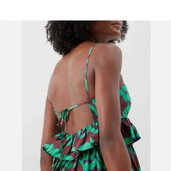 Ulla Johnson Green and Brown Patterned Dress - Picture 6 of 13